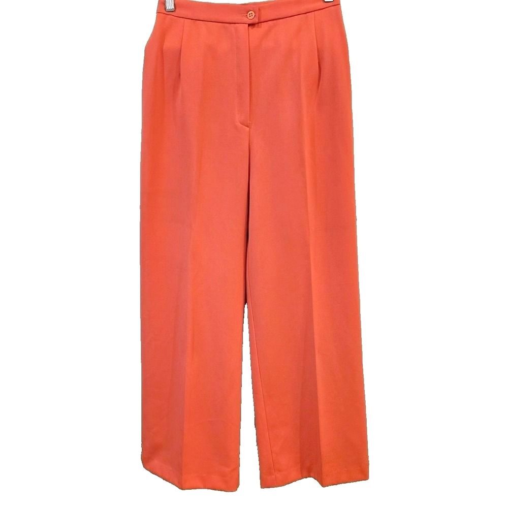 VTG 70s Tami San Francisco Palazzo Pants Womens 11 12‎ Coral High Rise Made USA